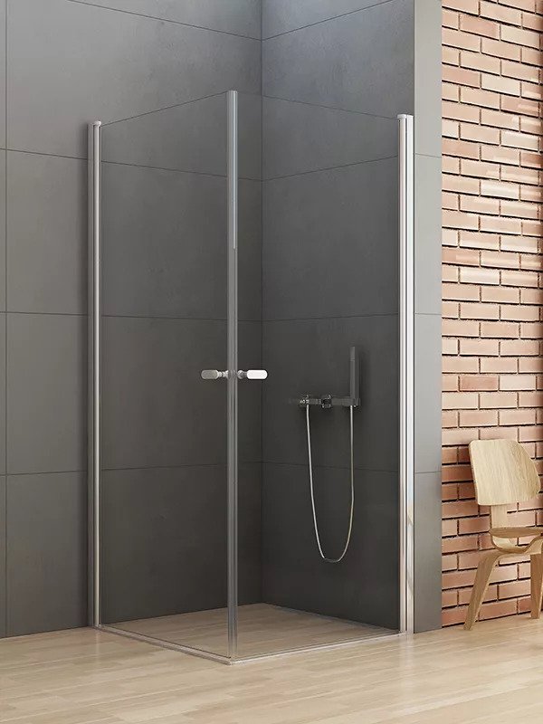 New Trendy New Soleo Kabina Prysznicowa Narożna Prostokątna Drzwi Wahadłowe Podwójne 70x90 cm (D-0139A/D-0141A)